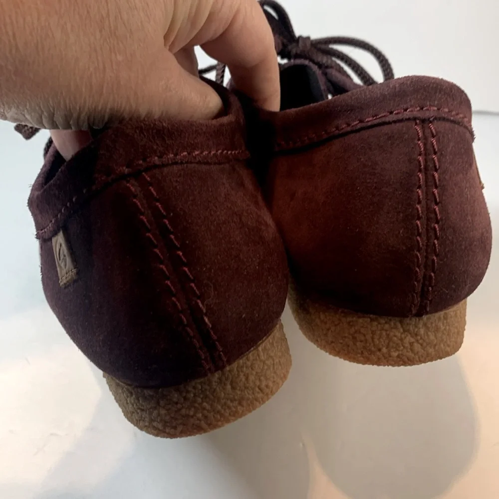 Clarks Men's maroon Suede Shoes